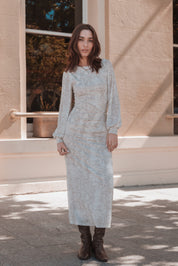 Clemens Mesh Maxi Dress - Snake Print