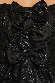 Delphira Maxi Dress - Black Brocade
