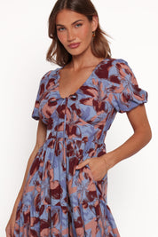 Roberts Maxi Dress - Blue Floral