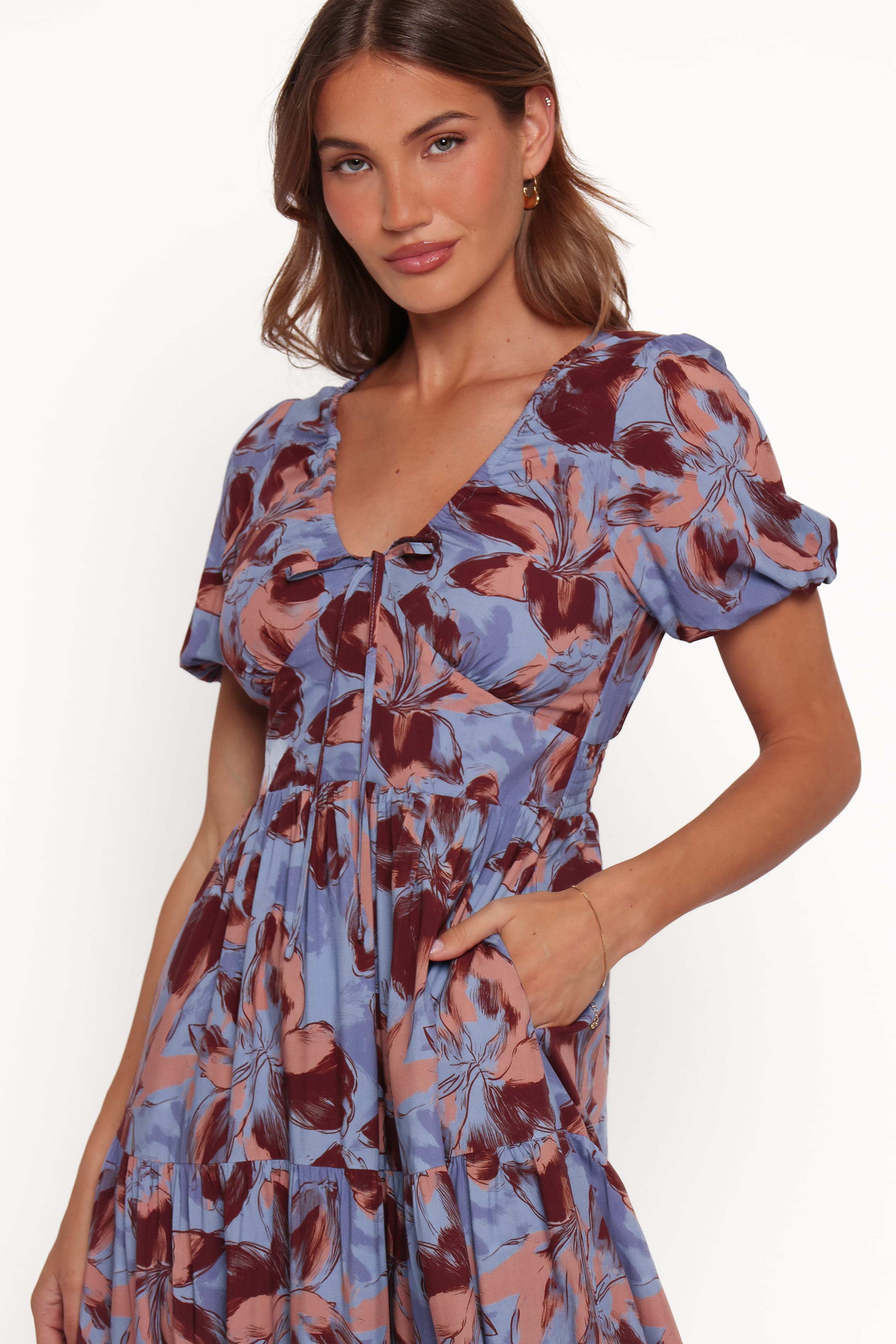Roberts Maxi Dress - Blue Floral