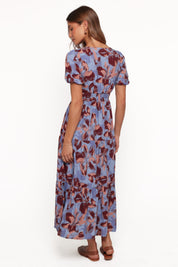 Roberts Maxi Dress - Blue Floral