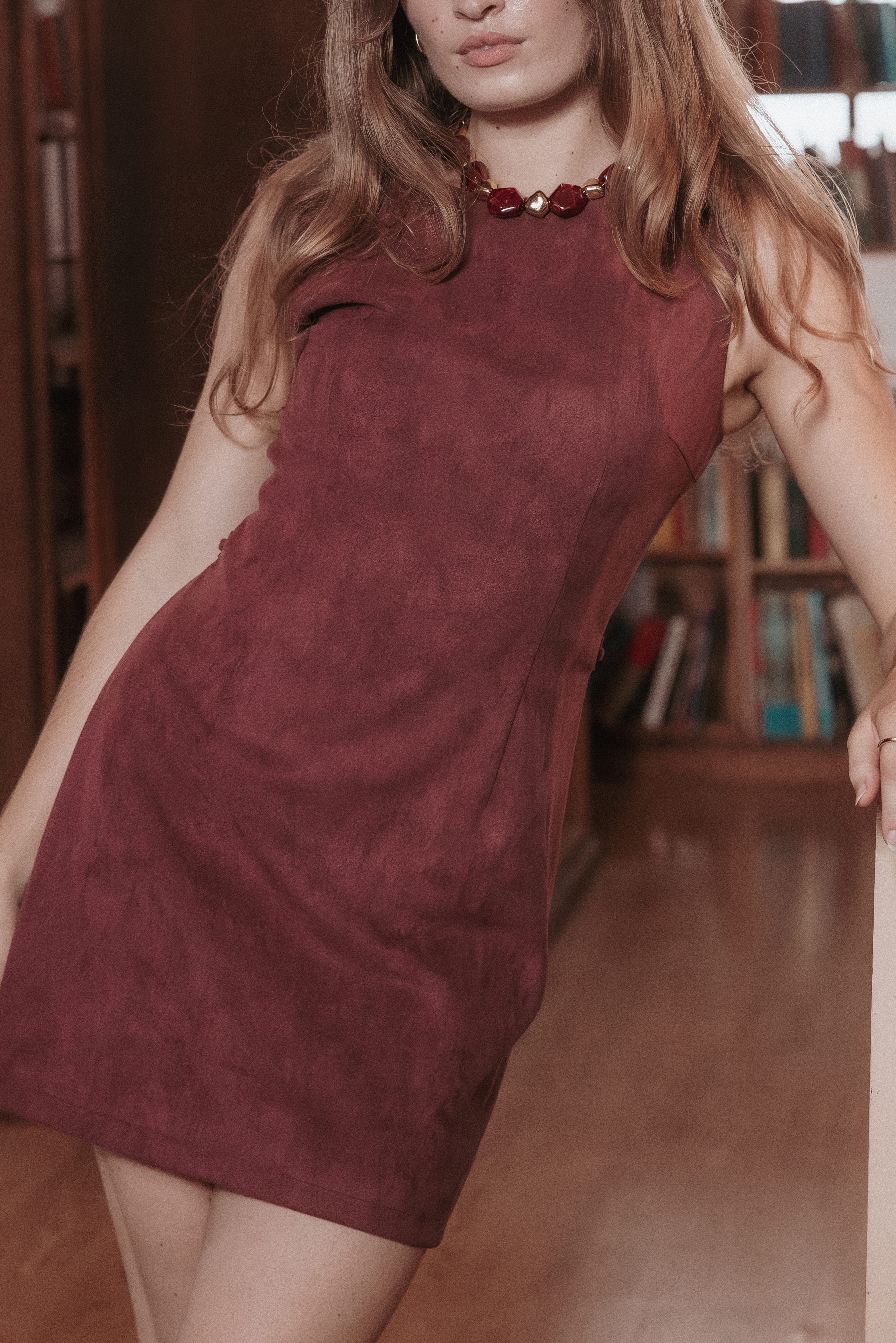 Sharna Mini Dress - Burgundy