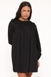 Wyatt Long Sleeve Mini Dress - Black