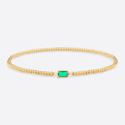Gold Beaded Birthstone Bracelet