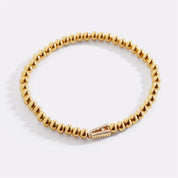 Stretch Diamond Initial Beaded Bracelet