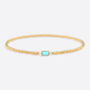 Gold Beaded Birthstone Bracelet