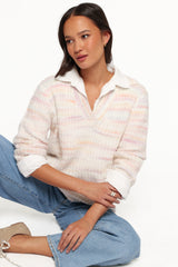 Alyx Spacedye Polo Sweater - Pink Multi