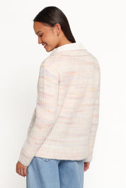 Alyx Spacedye Polo Sweater - Pink Multi