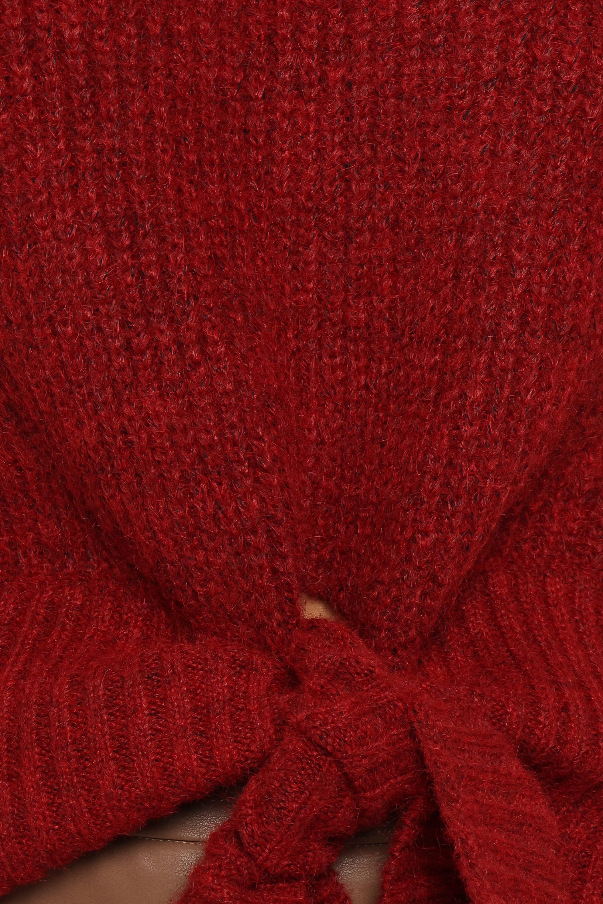 Captivate Knit Sweater - Red