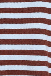 Dominica Knit Sweater - Blue Chocolate Stripe