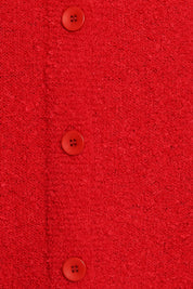 Finley Cropped Cardigan - Red