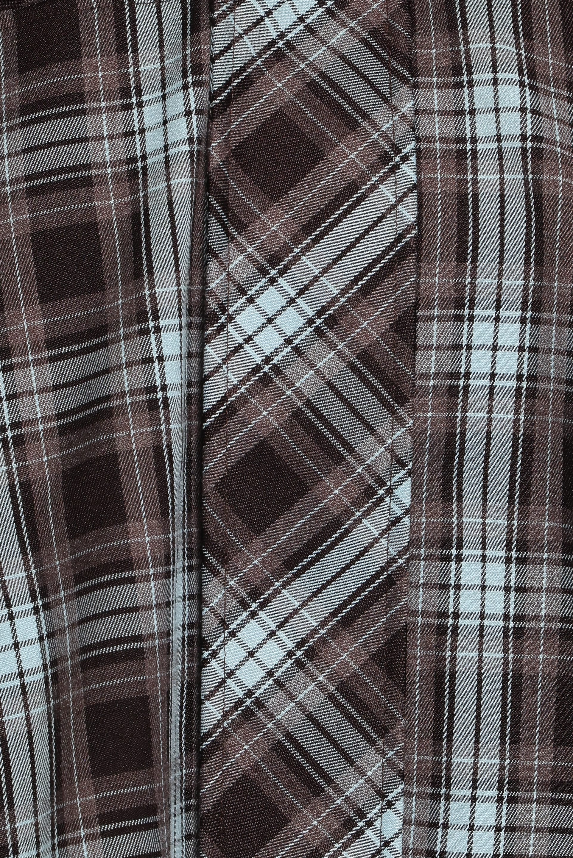 Bindy Bomber - Choc/Blue Plaid