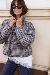 Chester Puffer Jacket - Brown Plaid