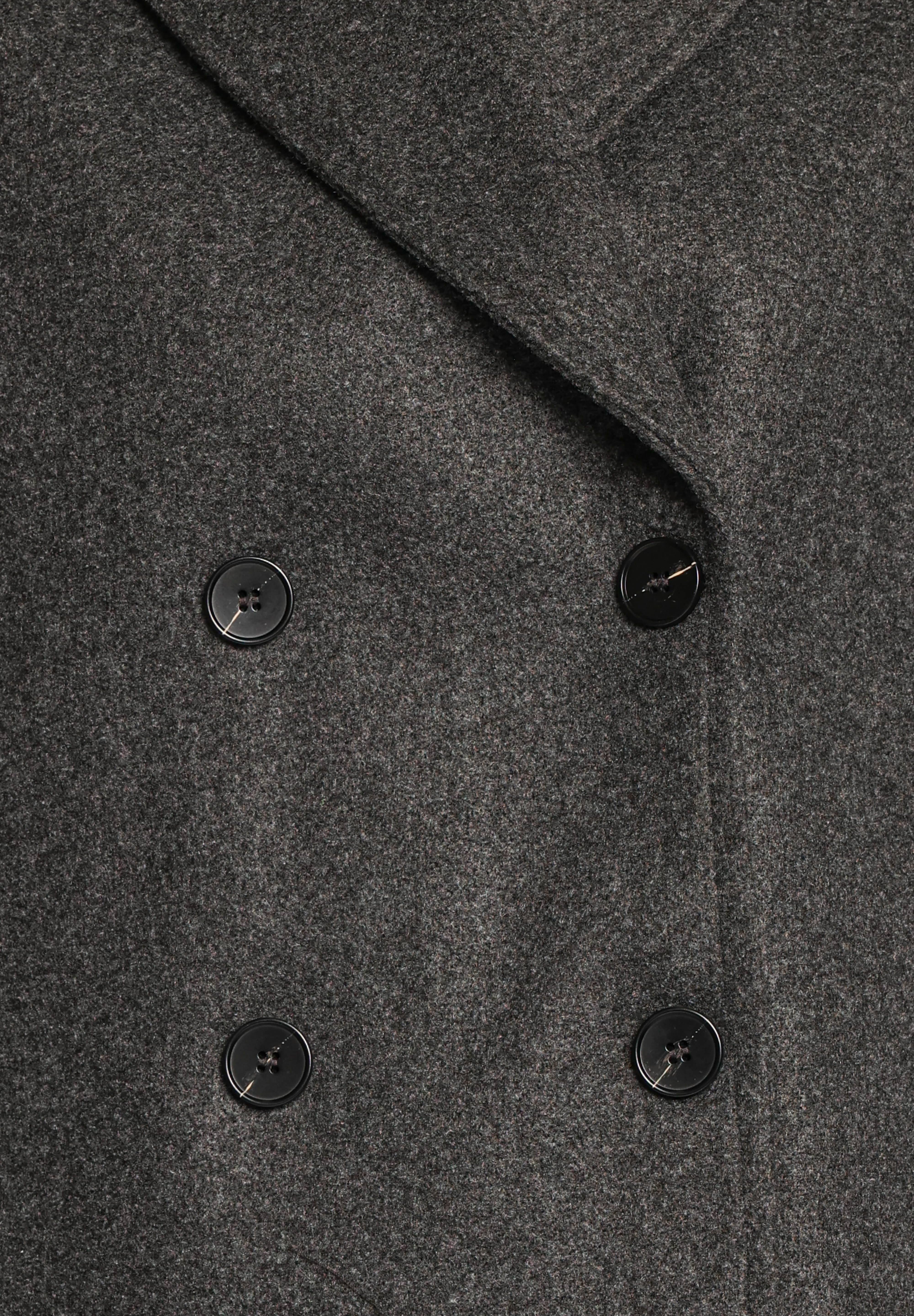 Darla Rolled Collar Car Coat - Charcoal Grey