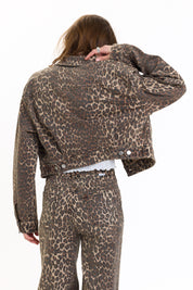 Daze Del Mar Cropped Denim Jacket - Cool Cat