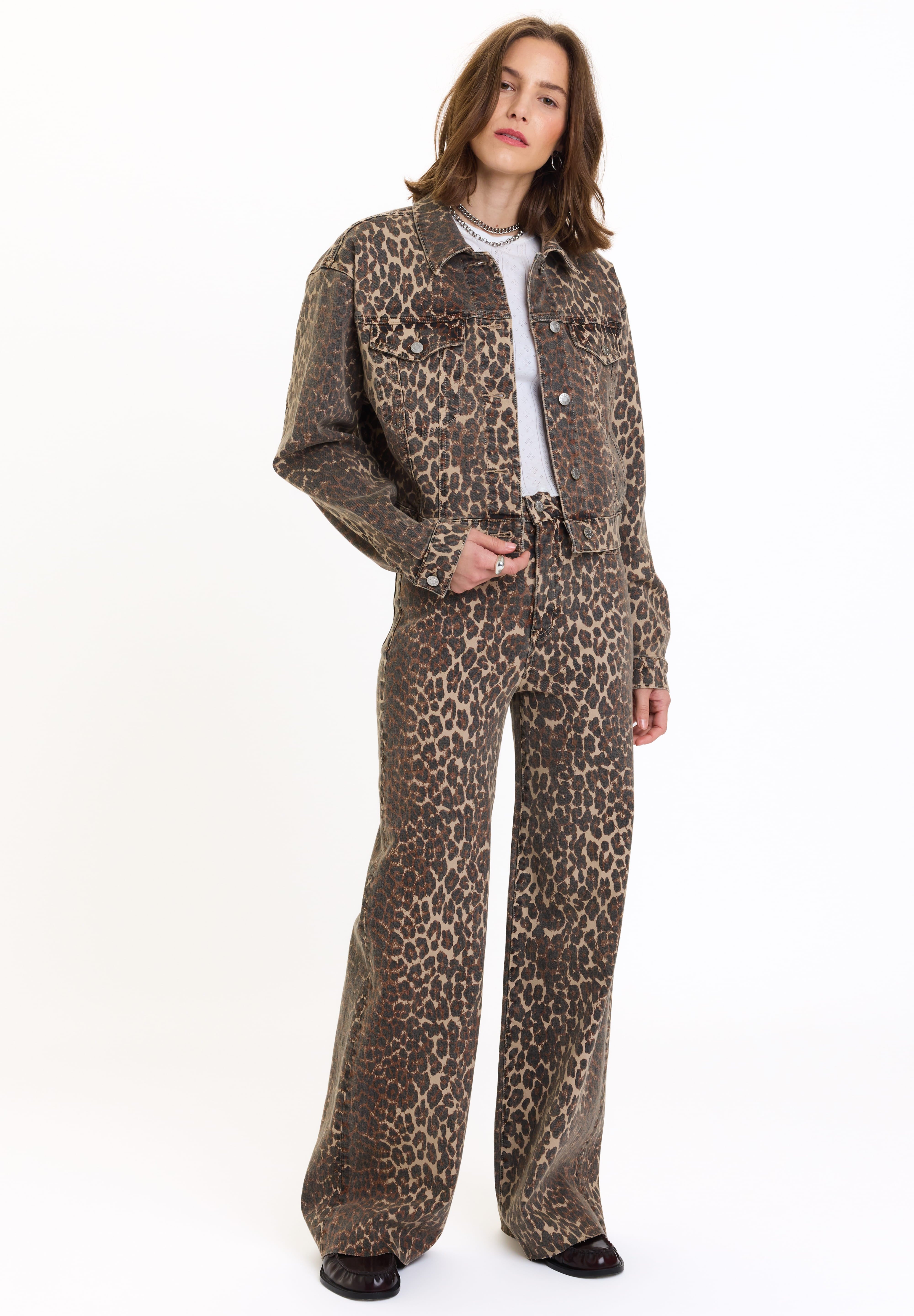 Daze Del Mar Cropped Denim Jacket - Cool Cat