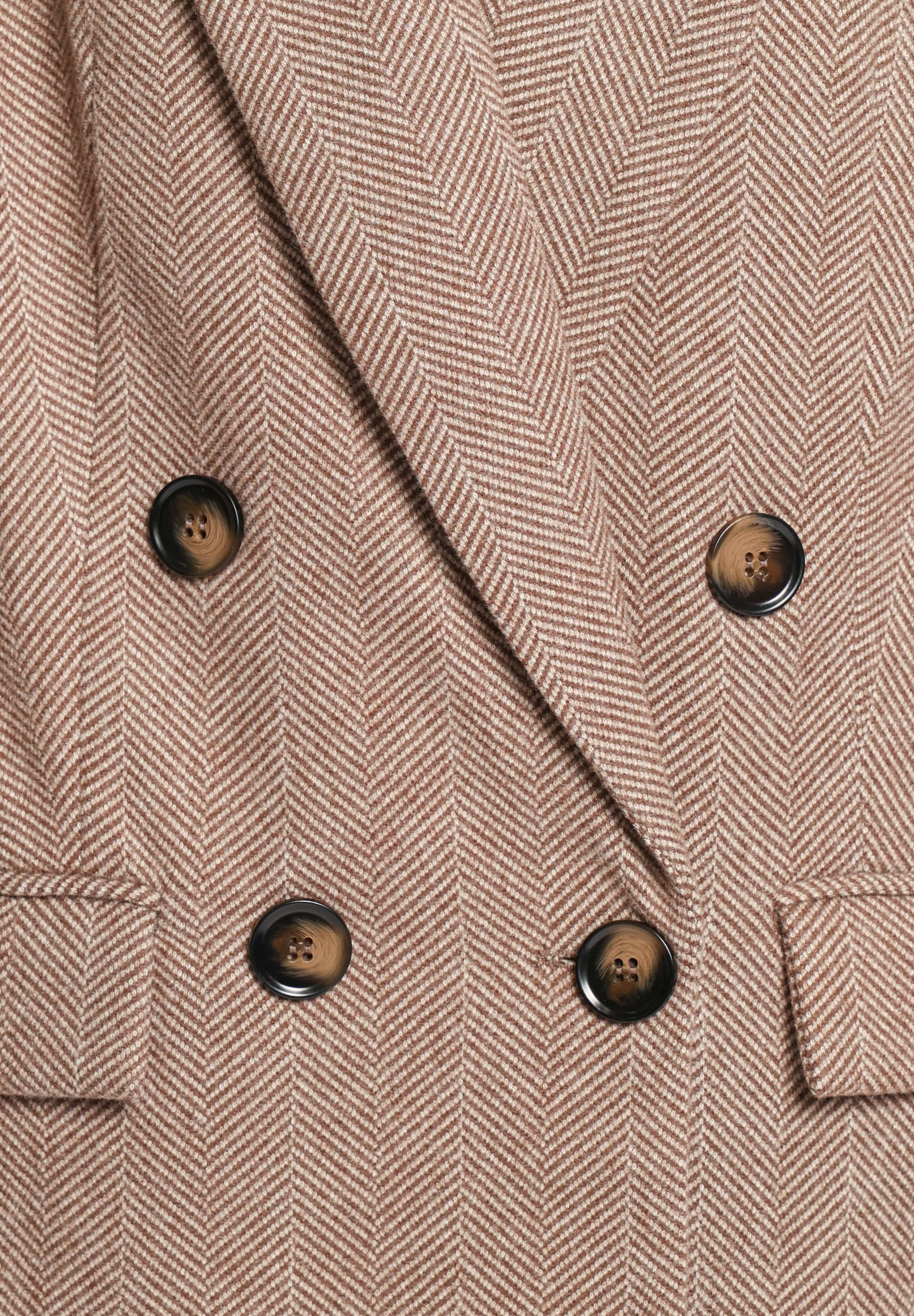 Dixon Oversized Boyfriend Blazer - Taupe Herringbone