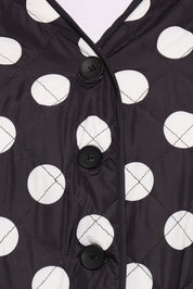 Immy Reversible Puffer Jacket - Black/White Dot