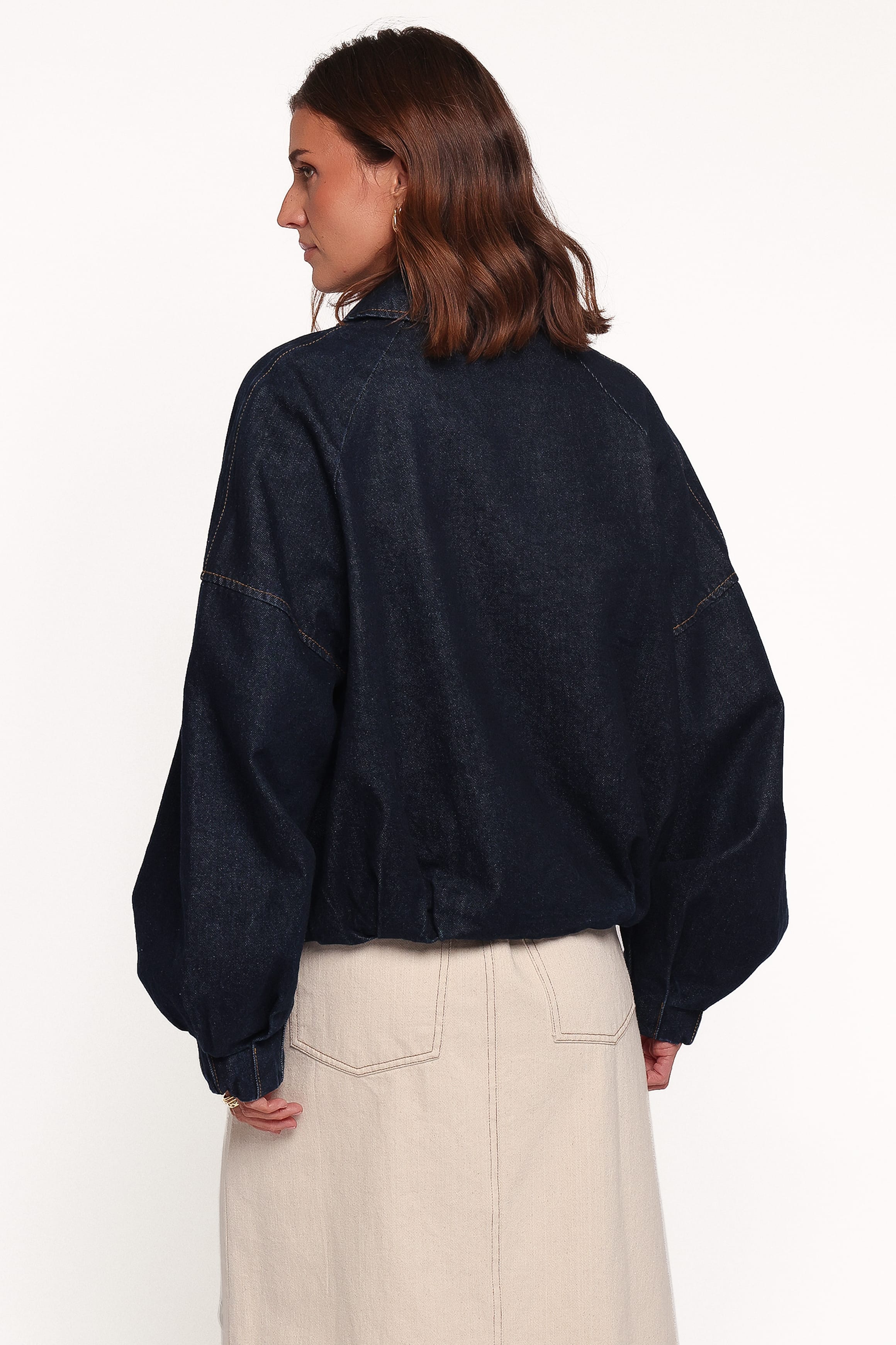 Janet Bomber Jacket - Dark Denim Wash