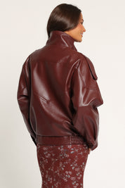 Kirby Leather Jacket - Burgundy