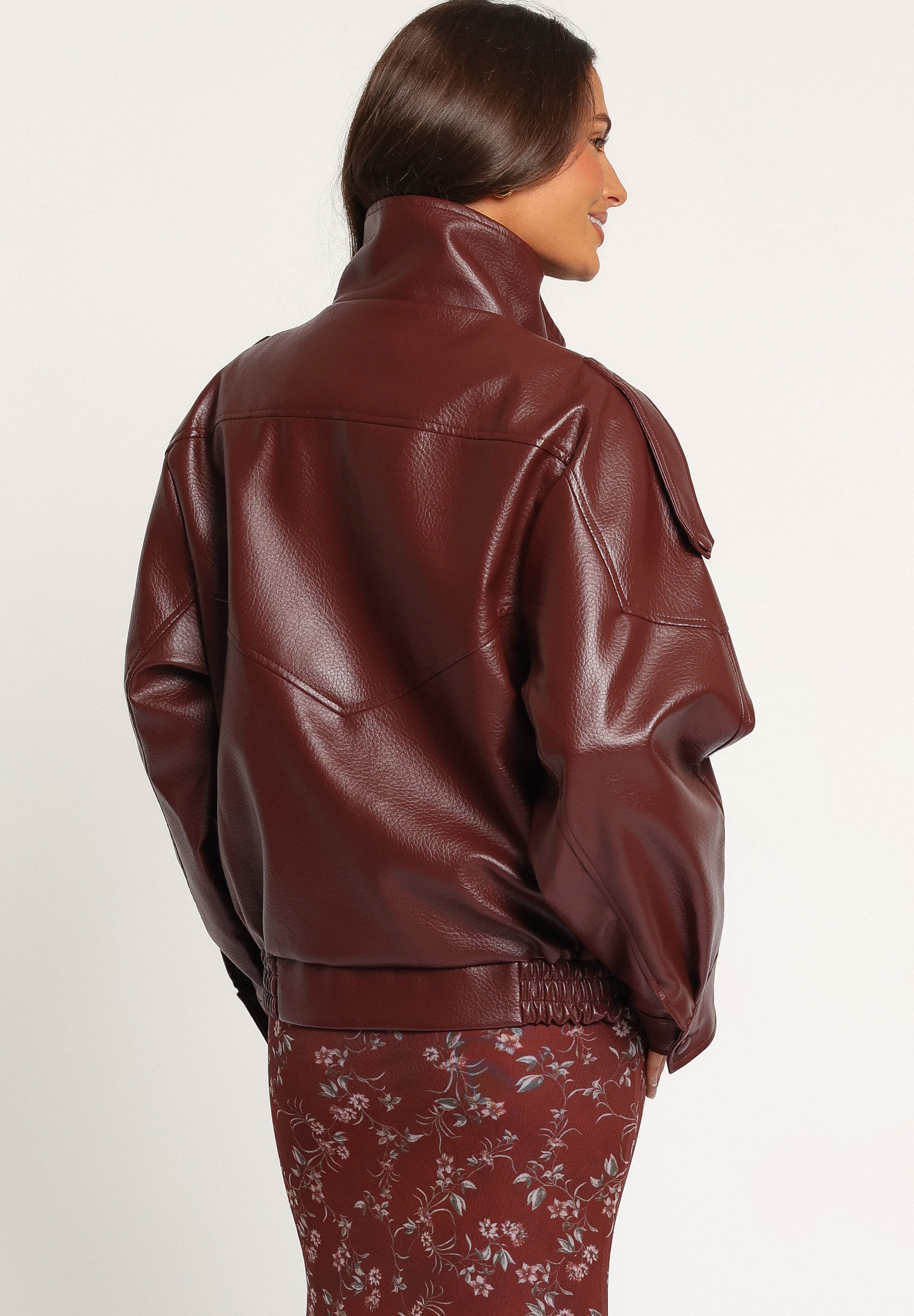 Kirby Leather Jacket - Burgundy