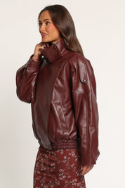 Kirby Leather Jacket - Burgundy
