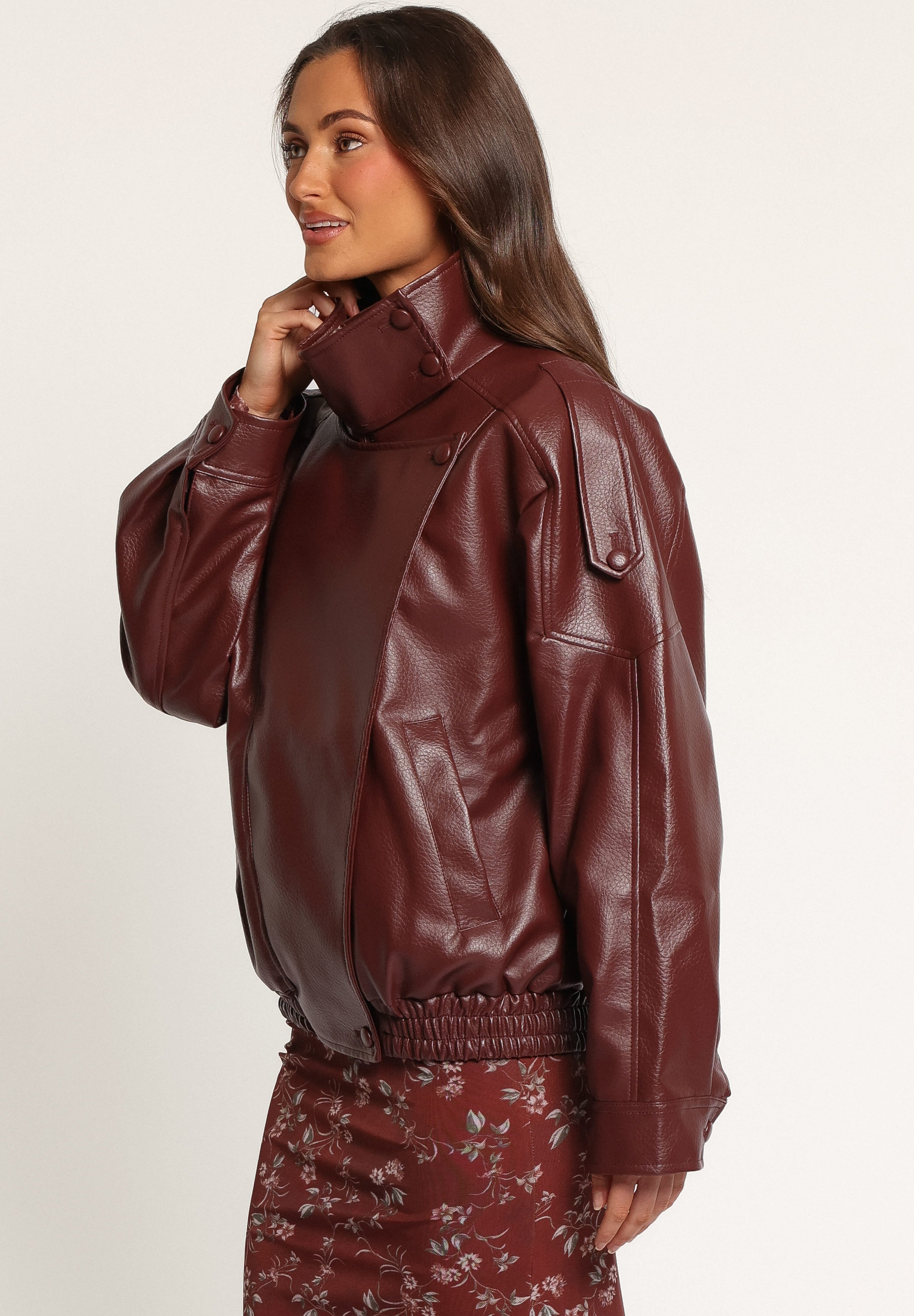 Kirby Leather Jacket - Burgundy