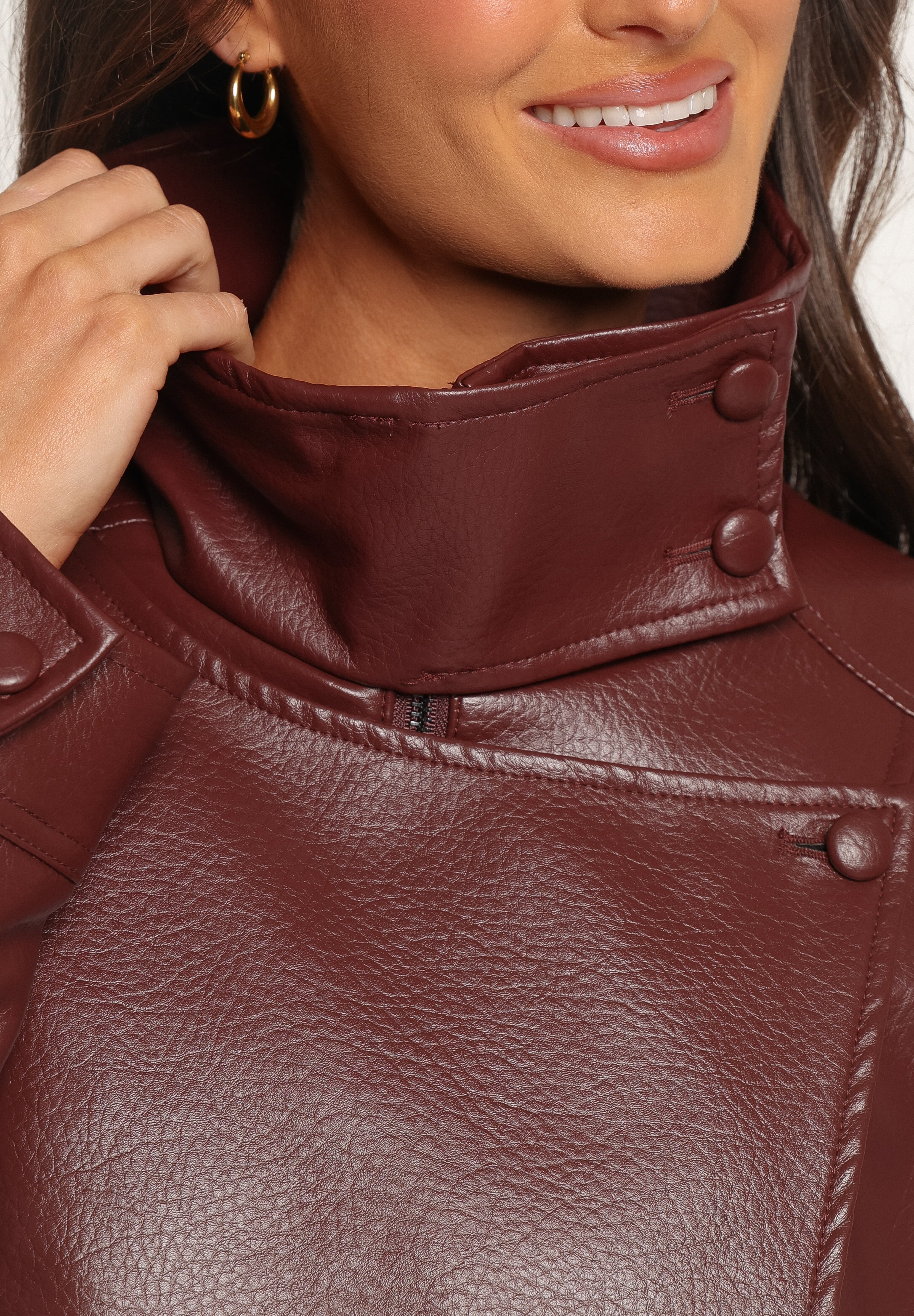Kirby Leather Jacket - Burgundy