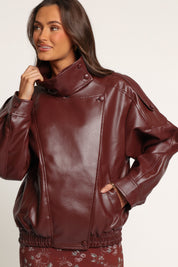 Kirby Leather Jacket - Burgundy