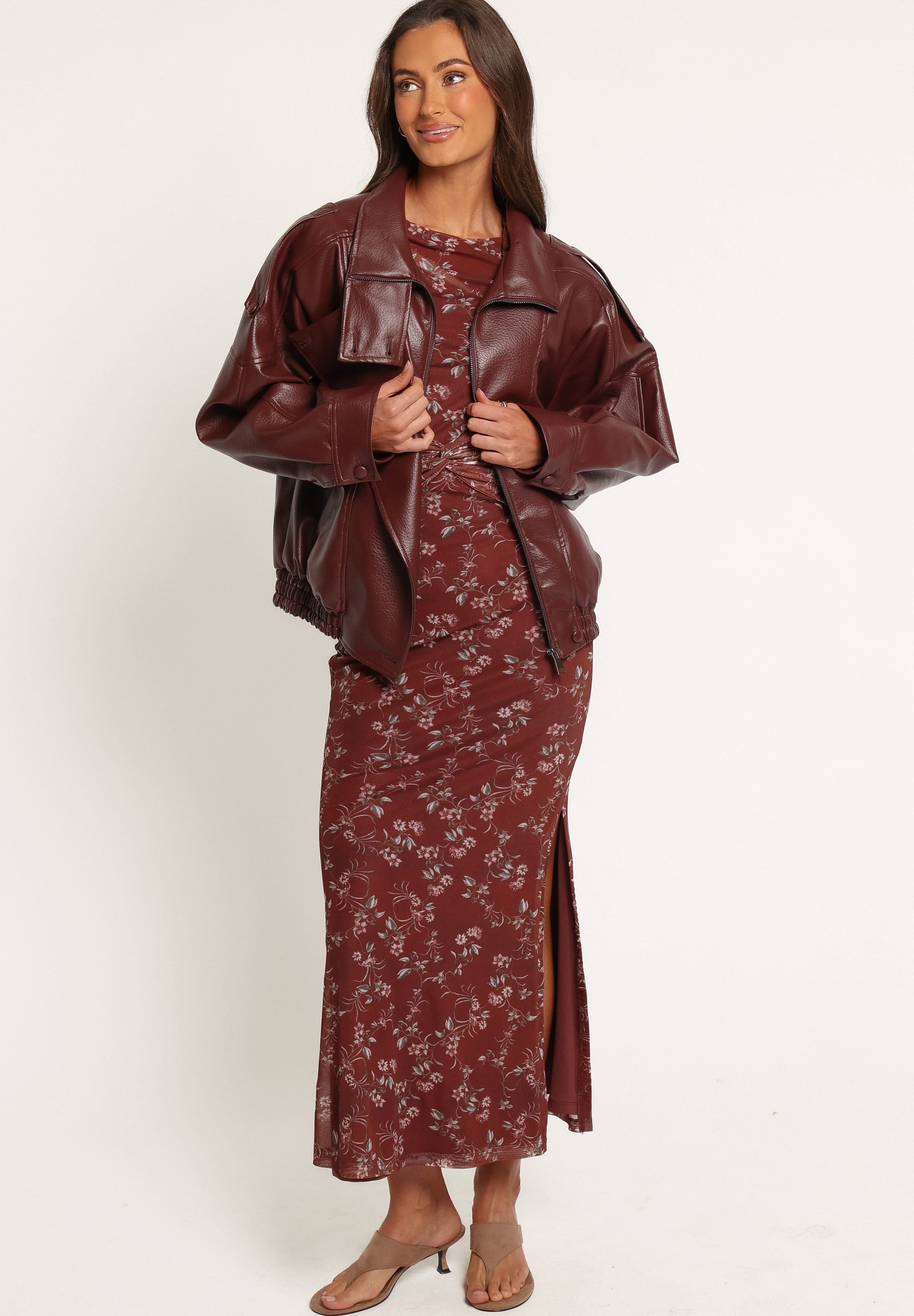 Kirby Leather Jacket - Burgundy