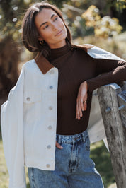 Larosa Denim Jacket - Ivory