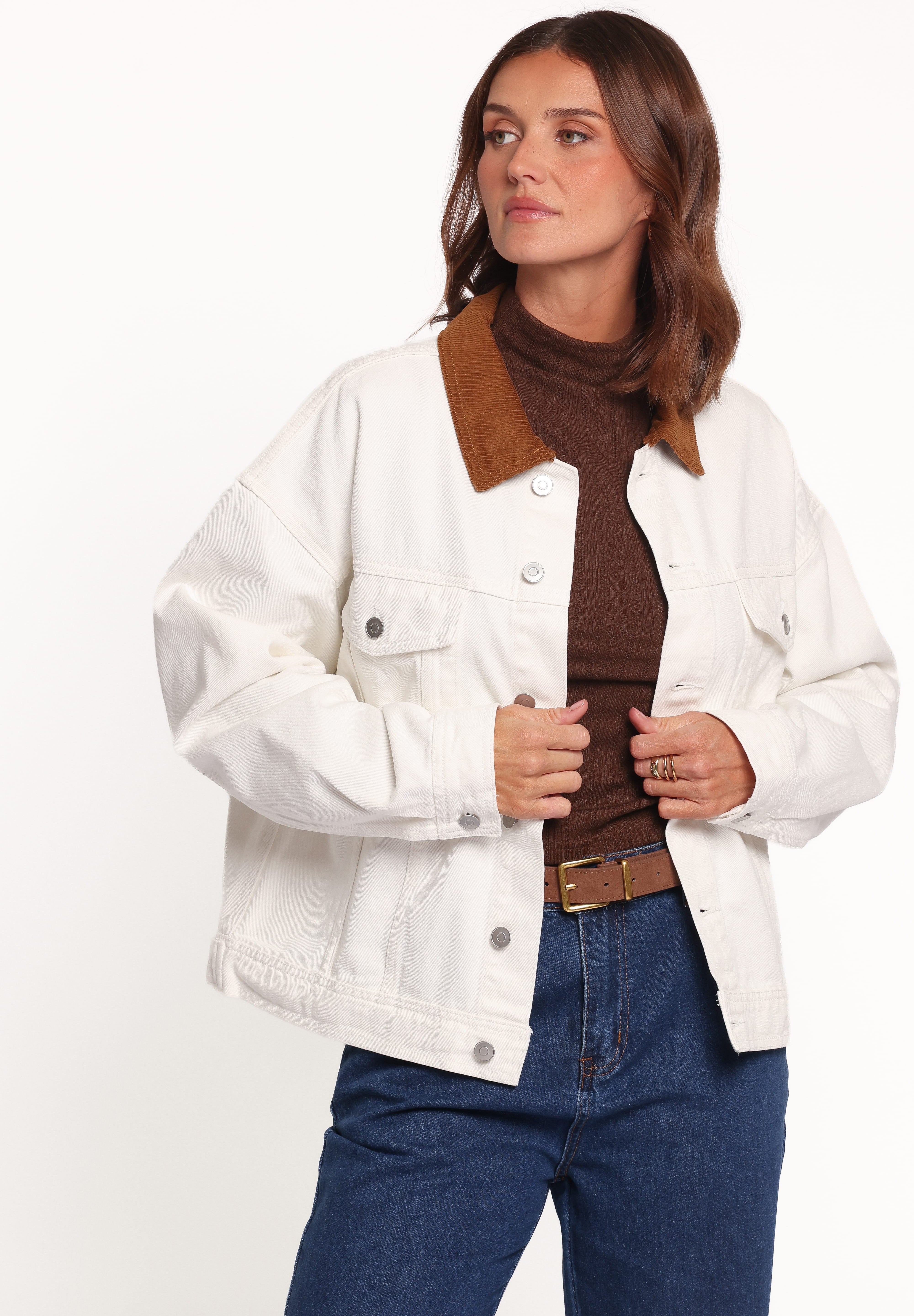 Larosa Denim Jacket - Ivory