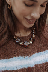Alexia Necklace - Brown