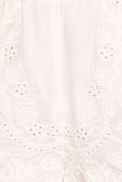 Tanis Embroidered Shorts - White