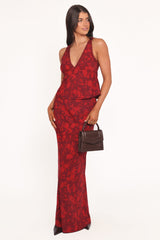 Velman Skirt - Burgundy Floral