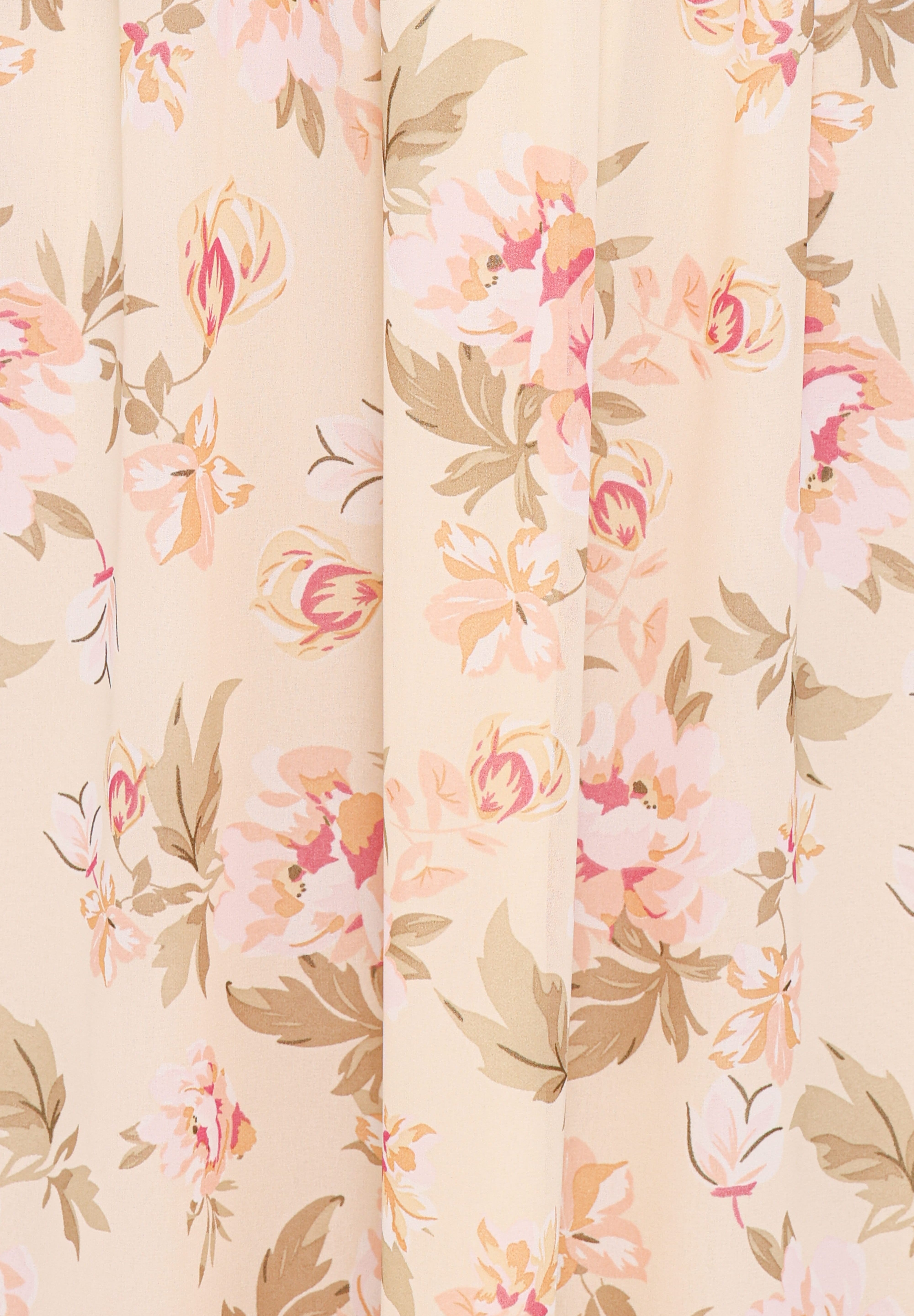 Aine Midi Dress - Cream Floral
