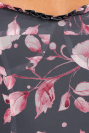 Ashton Midi Dress - Steel Gray Floral