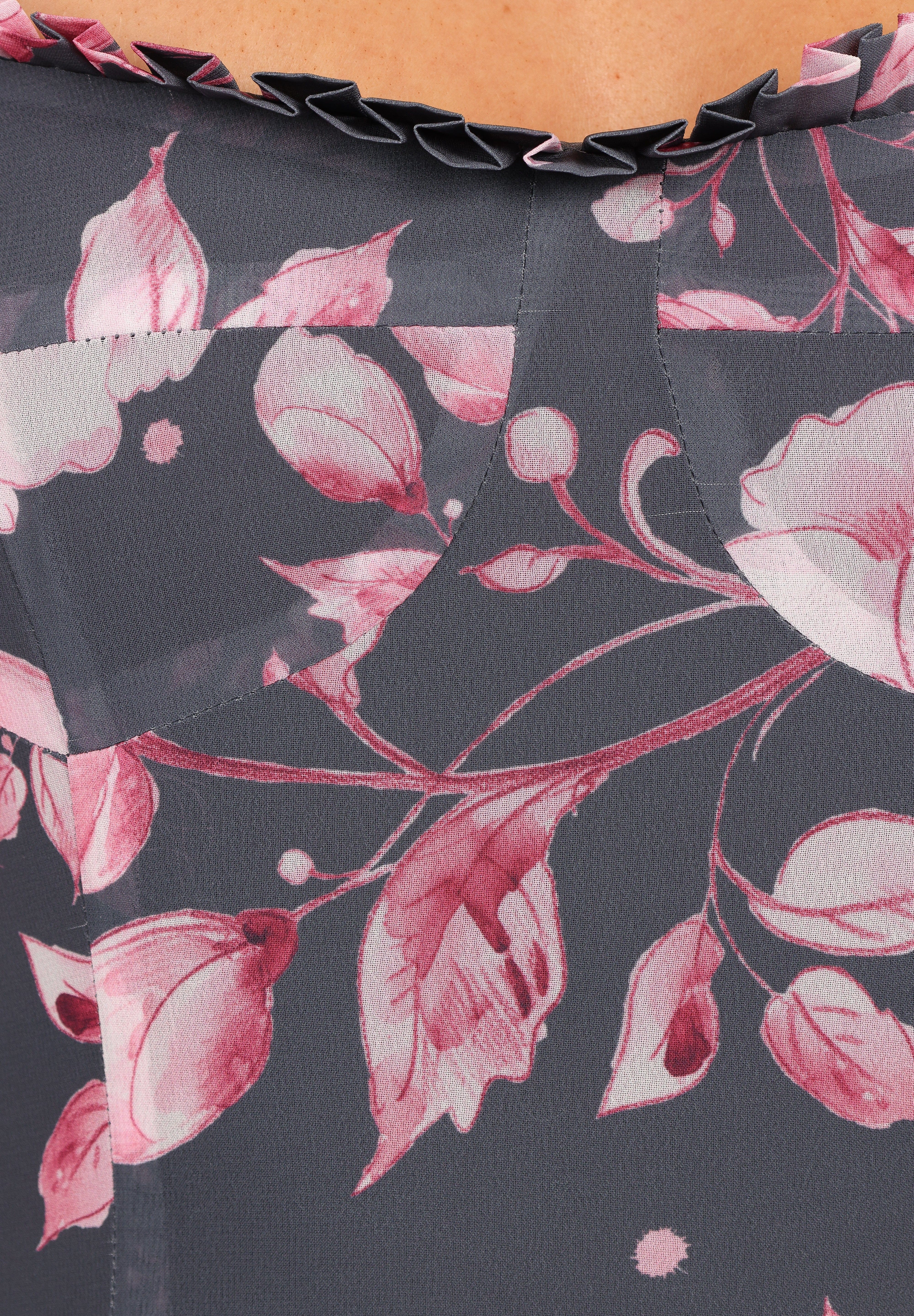Ashton Midi Dress - Steel Gray Floral