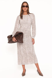 Clemens Mesh Maxi Dress - Snake Print