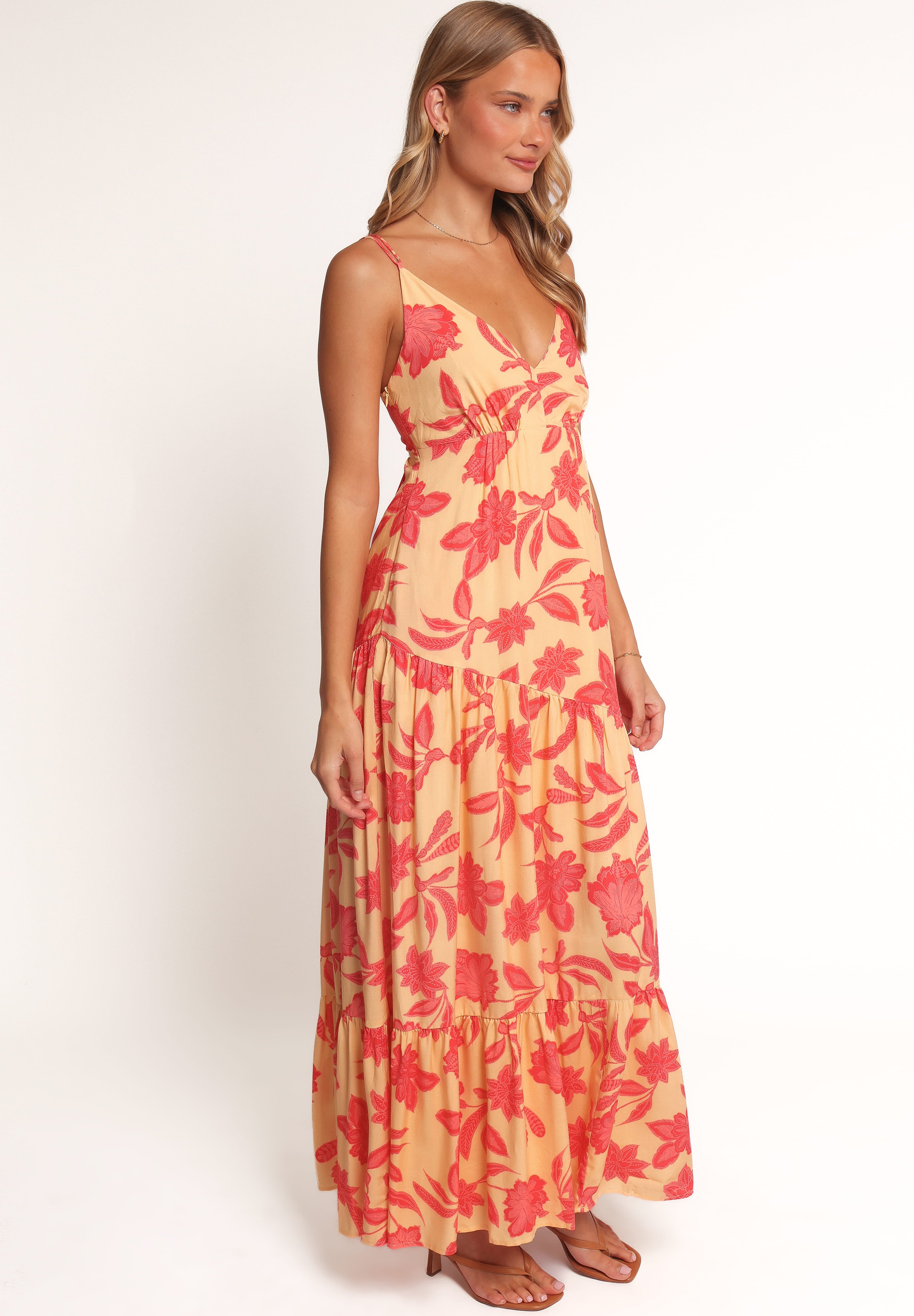 Forbes Maxi Dress - Red Floral
