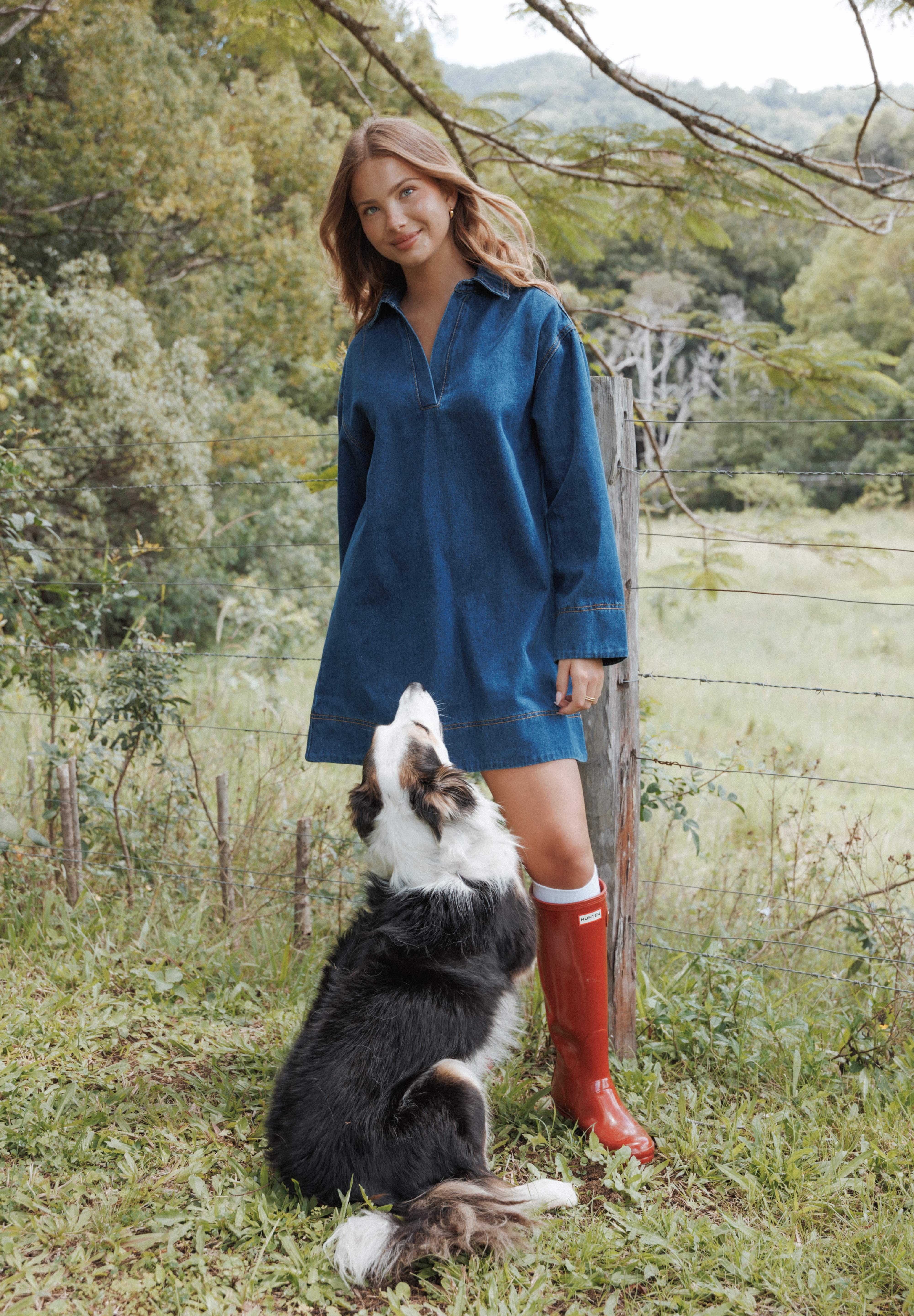 Genesis Mini Dress - Indigo