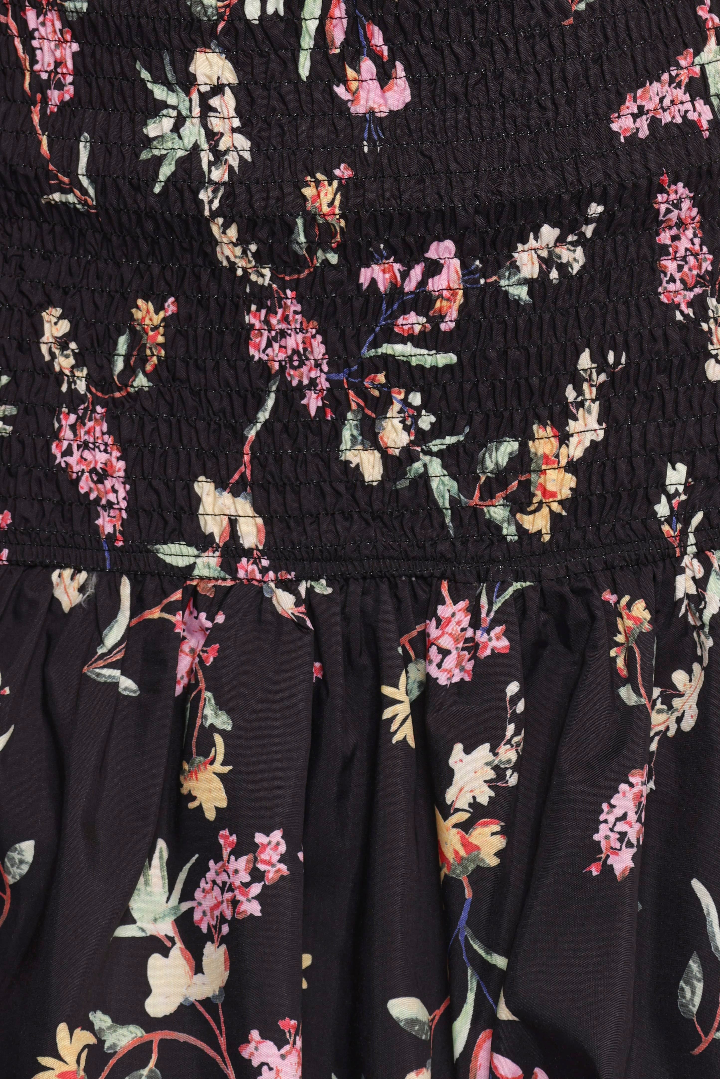 Lewis Mini Dress - Black Floral
