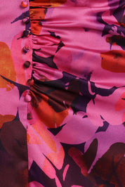 Lisbeth Midi Dress - Magenta Floral