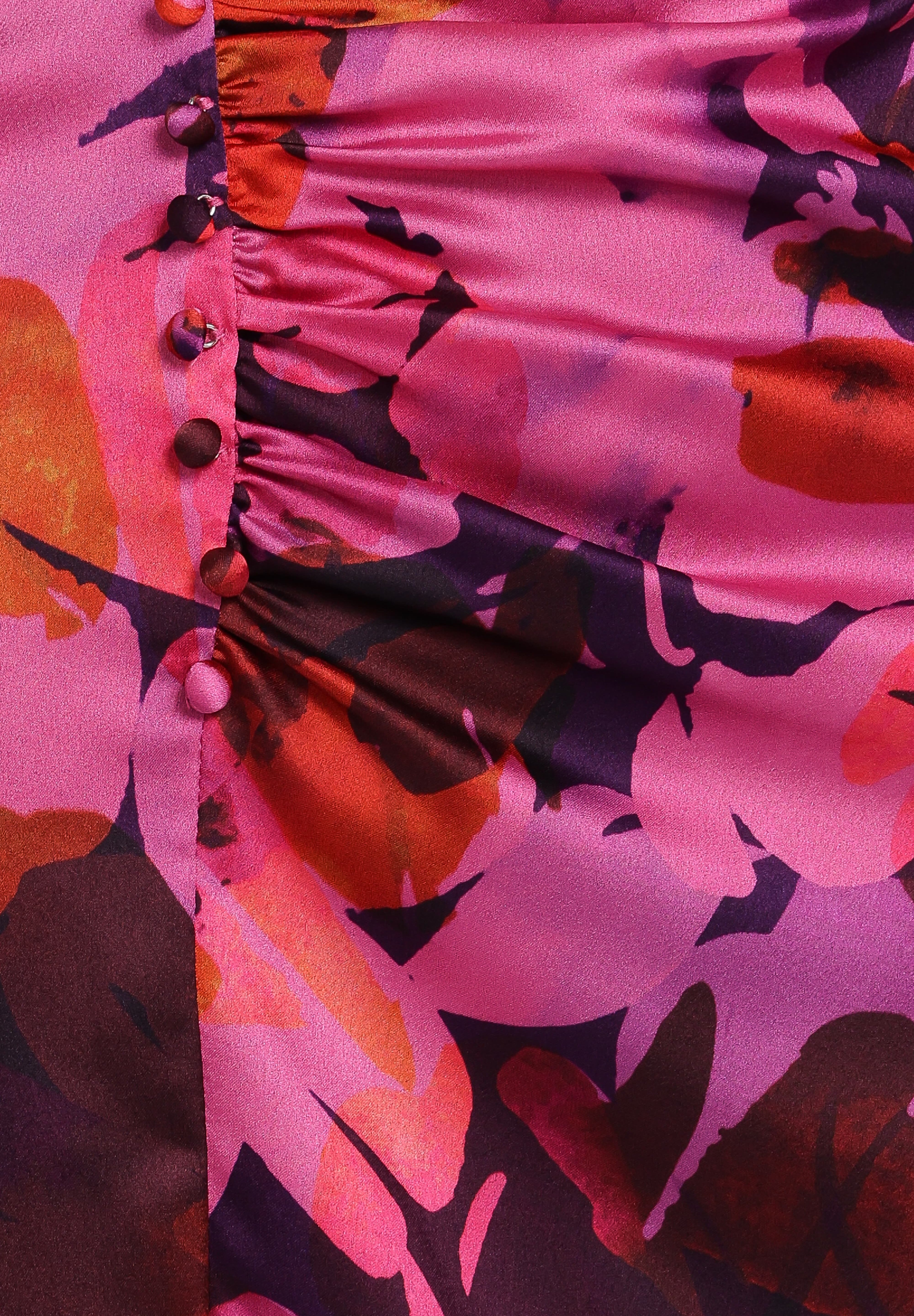 Lisbeth Midi Dress - Magenta Floral