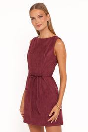 Sharna Mini Dress - Burgundy