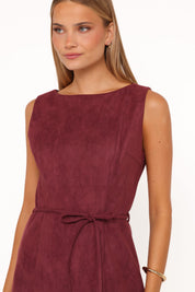 Sharna Mini Dress - Burgundy
