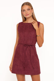 Sharna Mini Dress - Burgundy