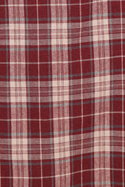 Yaris Mini Dress - Burgundy Plaid