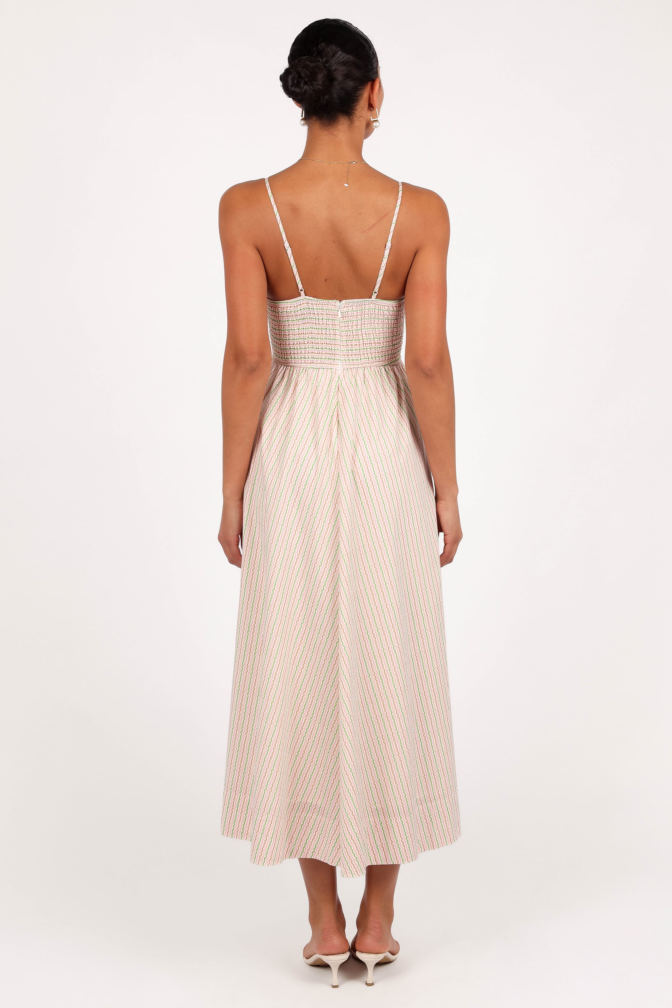 Yasmin Midi Dress - Wave Stripe
