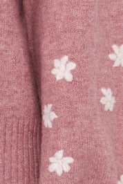 Fleming Flower Applique Sweater - Rose